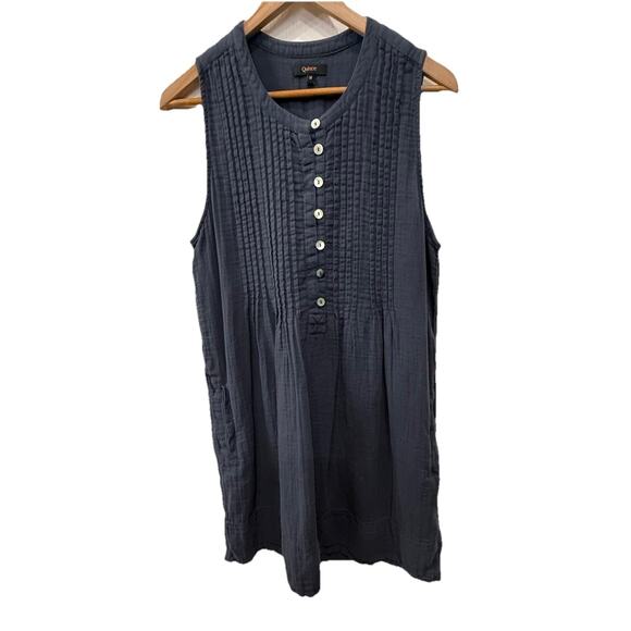 Quince Dresses & Skirts - Quince Organic Cotton Gauze Swing Dress Indigo Blue Size Medium Minimalist